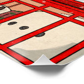 ロンドンクリスマスナイトシティスケープレトロインスパイア- ポスター (コーナー)