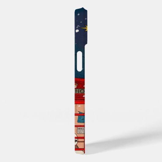 ロンドンクリスマスナイトシティスケープレトロインスパイア- Case-Mate iPhoneケース (裏面 / 右)