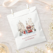 ロンドンクリスマス水彩都市風景 フェイバーバッグ (クリップ留めされた状態)