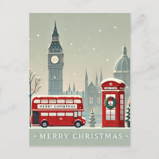 ロンドンクリスマス | ビッグベンと祭りのロンドン ポストカード