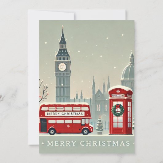 ロンドンクリスマス | ビッグベンと祭りのロンドン 招待状 (正面)