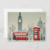 ロンドンクリスマス | ビッグベン&フェスティバルロンドン シーズンポストカード (正面/裏面)