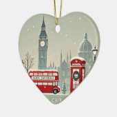 ロンドンクリスマス | ビッグベン&フェスティバルロンドン セラミックオーナメント (左)