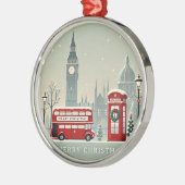 ロンドンクリスマス | ビッグベン&フェスティバルロンドン メタルオーナメント (左)