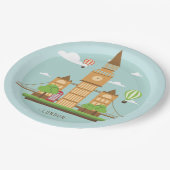 ロンドンクールシティイラストレーション ペーパープレート (アングル)