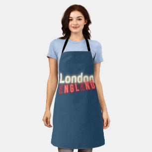 ロンドンコンテンポラリーネオンライトタイポグラフィ エプロン