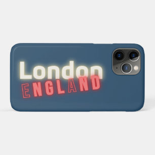 ロンドンコンテンポラリーネオンライトタイポグラフィ iPhone 11 PROケース