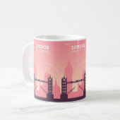 ロンドンコール：ヴィンテージ素晴らしイギリス旅行 コーヒーマグカップ (正面左)
