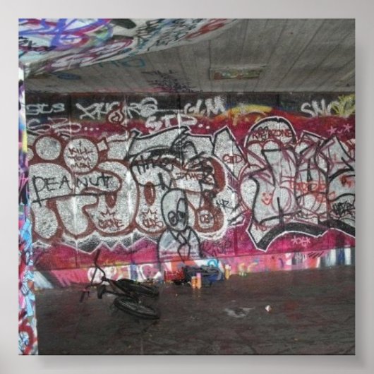 ロンドンサウスバンクシースタイル通りアートポスター ポスター (正面)