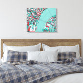 ロンドンシティの構造マップ キャンバスプリント (インサイチュ (寝室))