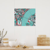 ロンドンシティの構造マップ ポスター (キッチン)