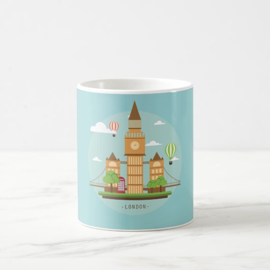 ロンドンシティイラストレーション コーヒーマグカップ (中央)