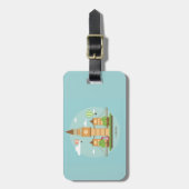 ロンドンシティイラストレーション ラゲッジタグ (正面縦)