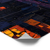 ロンドンシティスカイラインのポスター – アイコニックなブリティッシュアート ポスター (角)