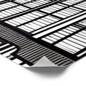 ロンドンシティスケープ黒白 ポスター (角)