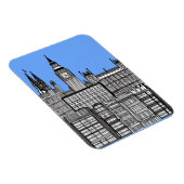 ロンドンシティスケープ黒白 マグネット (右側)