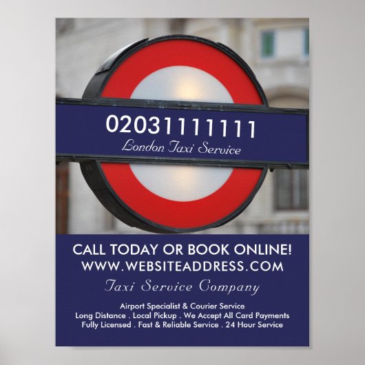 ロンドンシティタクシーサイン広告ズ ポスター (正面)