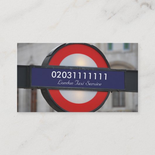 ロンドンシティタクシーサービス 名刺 (正面)