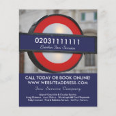 ロンドンシティタクシー料金表 チラシ (正面)