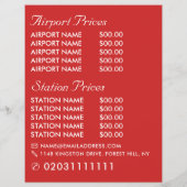 ロンドンシティタクシー料金表 チラシ (裏面)