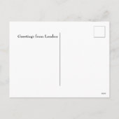 ロンドンシティブラックアンドホワイトカスタム文字 シーズンポストカード (裏面)
