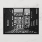 ロンドンシティブラックアンドホワイトカスタム文字 シーズンポストカード (正面)