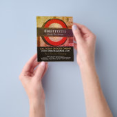 ロンドンシティモザイク効果タクシーのサイン&価格表 チラシ (手)