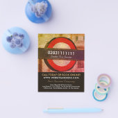 ロンドンシティモザイク効果タクシーのサイン&価格表 チラシ (シングル)