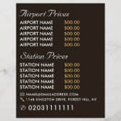 ロンドンシティモザイク効果タクシーのサイン&価格表 チラシ (裏面)