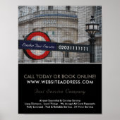 ロンドンシティモザイク効果タクシーサイン広告ズ ポスター (正面)