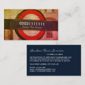 ロンドンシティモザイク効果タクシーサービス 名刺 (正面/裏面)