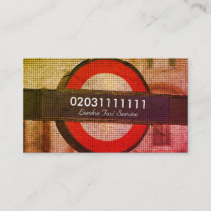 ロンドンシティモザイク効果タクシーサービス 名刺