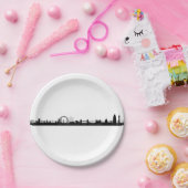 ロンドンスカイラインをテーマにしたパーティー紙プレート ペーパープレート (パーティー)