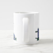 ロンドンスカイラインカラー建物 ジャンボコーヒーマグカップ (裏面)