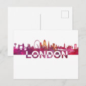 ロンドンスカイラインシザーカットジャイアント文字 ポストカード (正面/裏面)