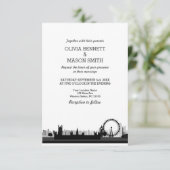 ロンドンスカイラインシティスケープ結婚式招待状 招待状 (スタンド正面)