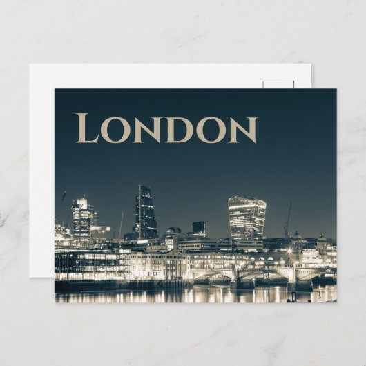 ロンドンスカイラインパノラマアーバン土産ギフト シーズンポストカード (正面/裏面)