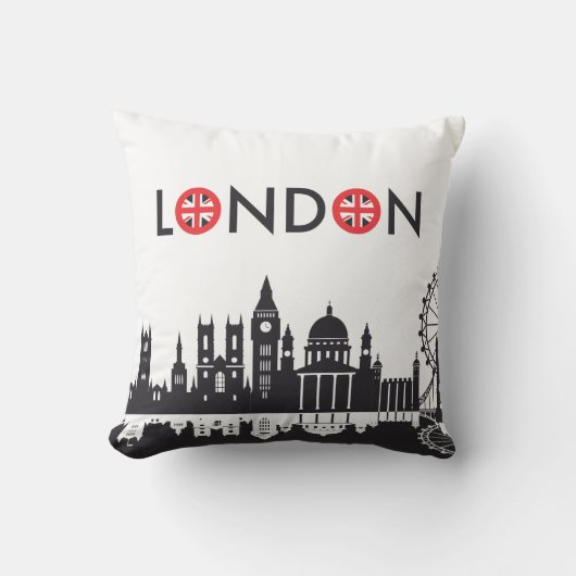 ロンドンスカイラインピロー クッション (正面)
