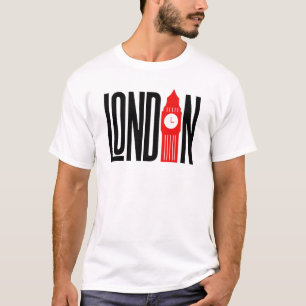 ロンドンスカイラインレトロシティプライドデザイン Tシャツ