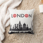 ロンドンスカイライン枕 クッション (ブランケット)
