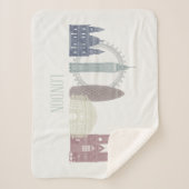 ロンドンスカイライン シェルパブランケット (正面)