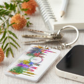 ロンドンスカイライン – レインボー キーホルダー (正面右)