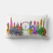 ロンドンスカイライン – レインボー ランバークッション (裏面)
