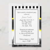 ロンドンスカイラインBW Blk Wht Strp Ylo Pバチェロレッテ 招待状 (裏面)