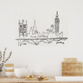ロンドンスケッチ ポスター (キッチン)