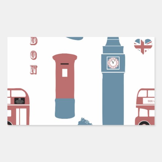 ロンドンスペシャル 長方形シール (正面)