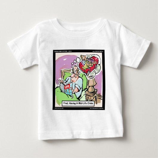 ロンドンタイムズの漫画Tシャツ ベビーTシャツ (正面)