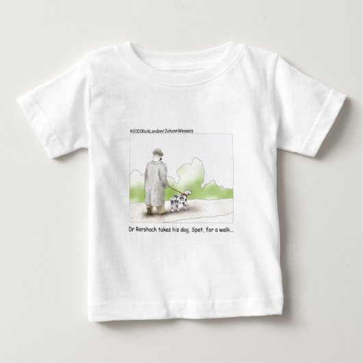 ロンドンタイムズの漫画Tシャツ ベビーTシャツ (正面)