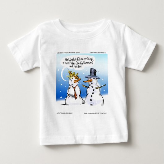 ロンドンタイムズの漫画Tシャツ ベビーTシャツ (正面)