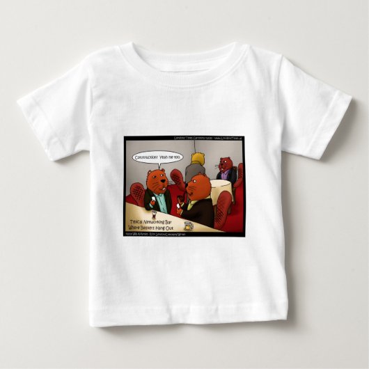 ロンドンタイムズの漫画Tシャツ ベビーTシャツ (正面)
